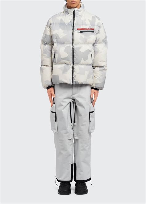 Prada Men's Marble Camo Down Jacket 